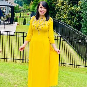 Áo dài Chiffon 4 tà , size XL = US 6